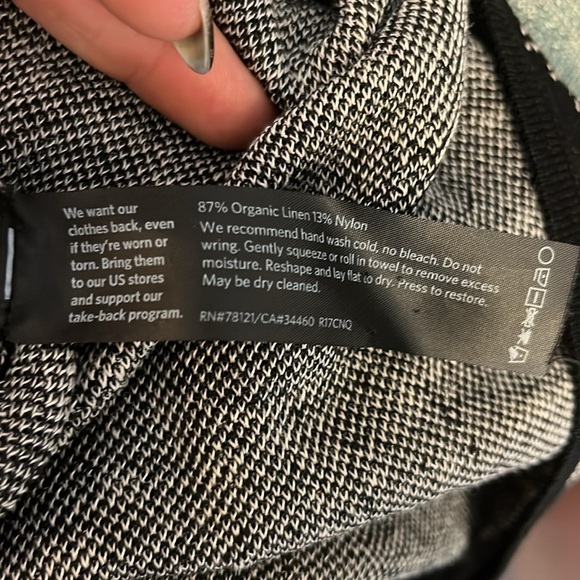 Eileen Fisher Linen Blend Knit Cardigan Italian Yarn Size Medium Black & White - Picture 8 of 9